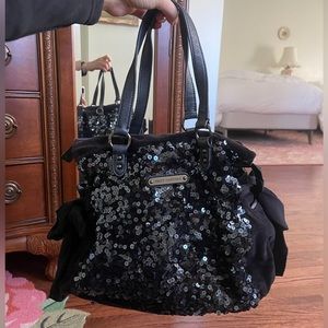 Vintage Juicy couture sequin black purse